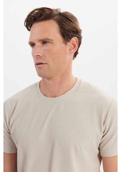 Slim Fit Dar Kesim Bisiklet Yaka Esnek Tişört fırsatları