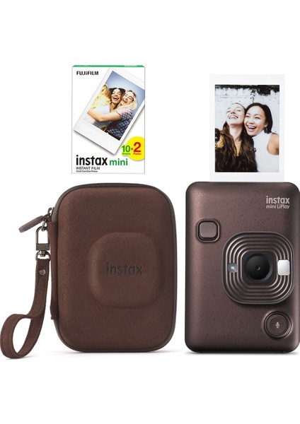 Instax Mini Liplay Fotoğraf Makinesi 20'li Film Çantalı Set