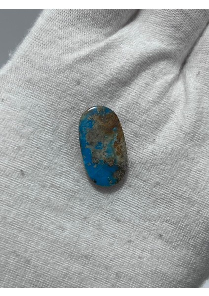 Okyanus Temalı Doğal Kabaşon Firuze Taşı 8,7 Karat - Turkuaz Taşı 1,74 Gram