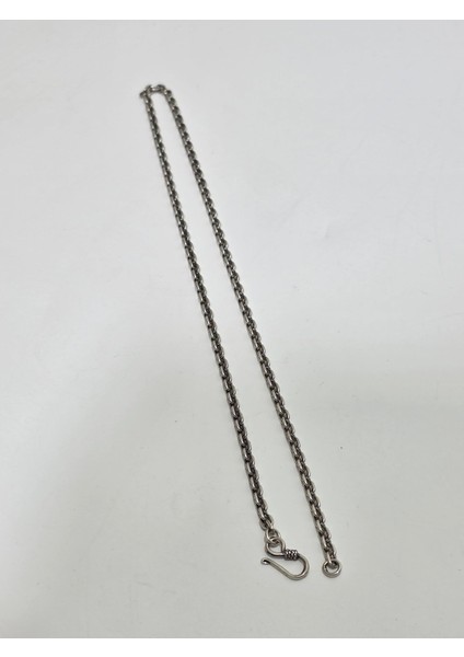 Zincir Motifli 925 Ayar Gümüş Kolye 4mm 19,05 Gram modelleri