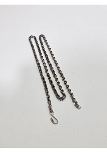 Zincir Motifli 925 Ayar Gümüş Kolye 4,5mm 46,35 Gram modelleri