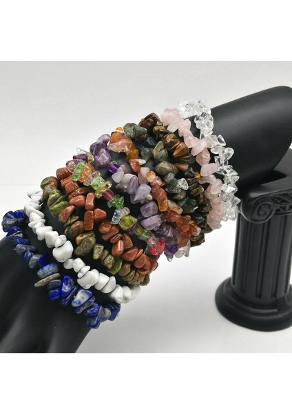 No.9 Boyutu Doğal Taşlı Çift Bileklik Kristal Taş Boncuk Hediye Kadın Doğal Kristal Taş Anlamı Bereketli (Yurt Dışından) fırsatları