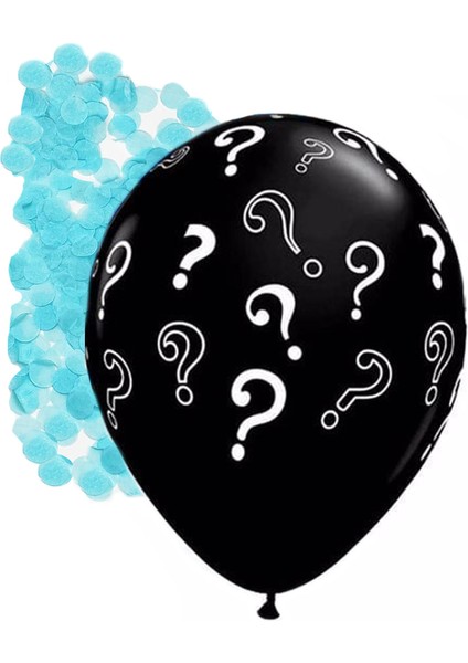Cinsiyet Belirleme Parti Balonu Bor Or Girl Yazılı Konfetili Balon Mavi 18 Inc