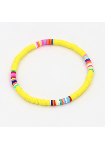 B569 C Kadın Bilezikler Moda Kombinasyon Renk Polimer Kil Bilek Takı Boho Bilezik En Iyi Arkadaş Hediye Çift Bilezik (Yurt Dışından)