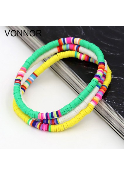 B569 C Kadın Bilezikler Moda Kombinasyon Renk Polimer Kil Bilek Takı Boho Bilezik En Iyi Arkadaş Hediye Çift Bilezik (Yurt Dışından) fiyatları