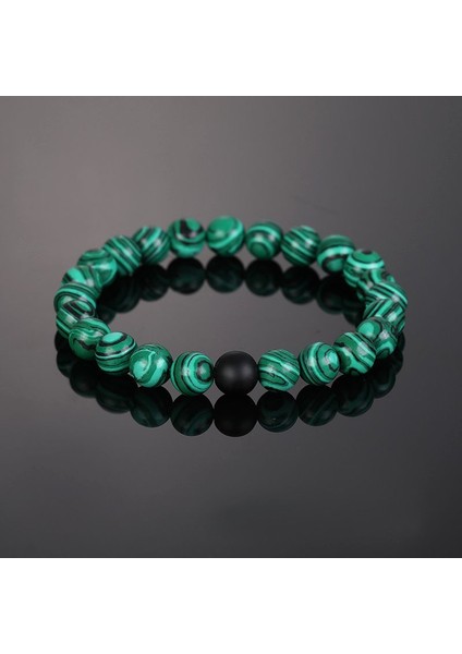 19CM Tarzı Siyah Yeşil 2021 Trend Erkek Boncuk Bilezik Bilezik Çakra 8mm Doğal Taş Akitler Yoga Şifa Takılar Kadınlar Için Bilezik - (Yurt Dışından) fiyatları