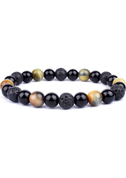 10 mm Tarzı No.16 Boyutu Doğal Kaplan Gözü Obsidiyen Hematit Boncuklu Bileklik Erkekler Manyetik Sağlık Koruma Denge Bileklik Kadınlar Şifa Ruh Takı (Yurt Dışından)