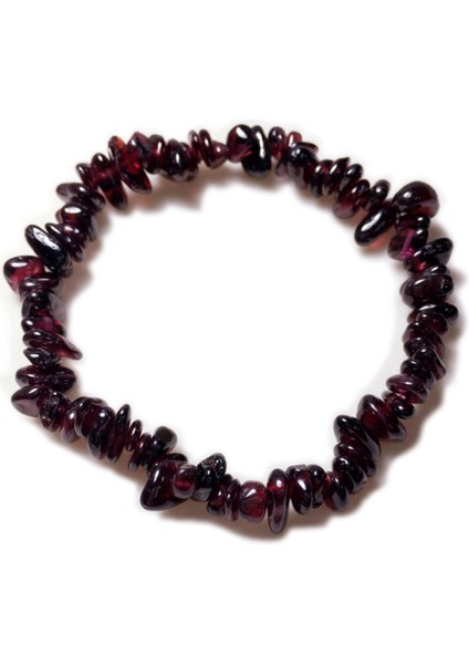 Granat Yeni Doğal Granat Bilezik Çakıl Tek Daire Kristal Bilezikler Şanslı Renk Kristal Moda Takı Hediye Kadınlar ve Erkekler Için (Yurt Dışından)
