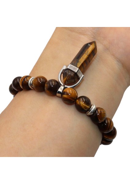 Ametist Doğal Taş Altıgen Sütun Bilezik Erkek Kadın Lapis Lazuli Akik Kaplan Gözü Kedi Gözü Taş Boncuk Yoga Bileklik Takı (Yurt Dışından) fiyatları