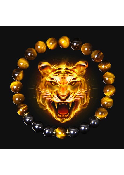 17CM Tarzı 37 Numara Yüksek Doğal Taş Kaplan Gözü Boncuklu Şans Bilekliği 8mm Hematit Boncuklu Yoga Enerji Bilekliği Kadın Erkek Takı Hediyeleri (Yurt Dışından) fiyatları