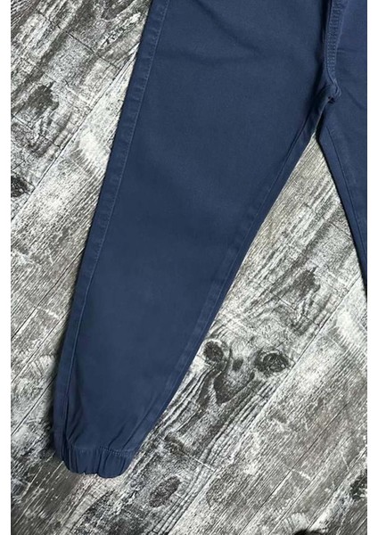 Erkek Çocuk Beli Lastikli Ip Detaylı Gabardin Jogger Lacivert Kot Pantolon modelleri