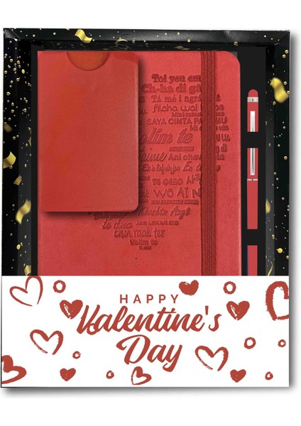 Sevgililer Günü Hediyesi 3 Parça Set Küçük Defter Kalem Parfüm indirimleri