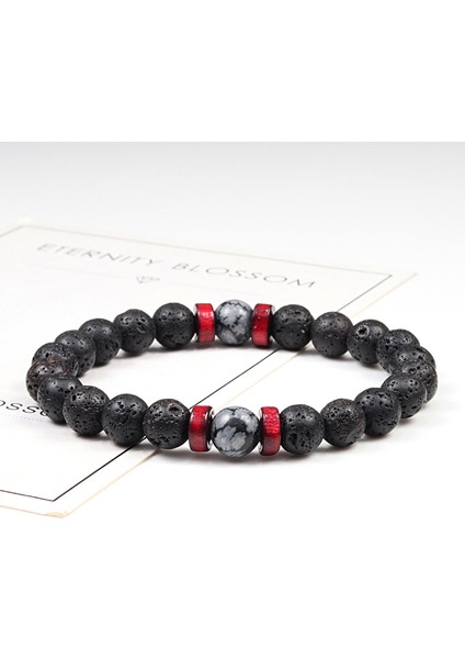 Lav Mavisi Erkek Bileklik Klasik Tibet Buddha Çakra Doğal Taş Oniks Boncuk Lav Taşı Difüzör Bilezik Şans Erkek Moda Takı Hediye Homme (Yurt Dışından) modelleri