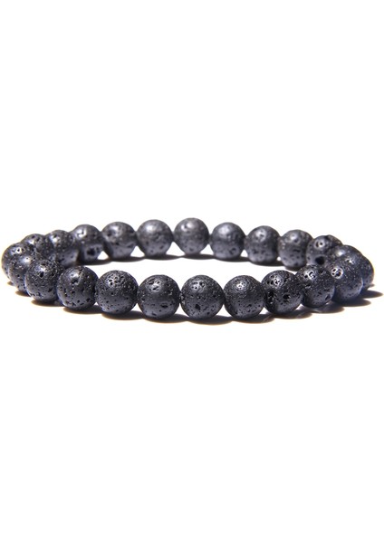 17CM Tarzı 1lav Taşı Kadınlar ve Erkekler Için Doğal Taş Boncuklu Bilezik 8mm Boncuklu Lava Agates Kuvars Çakra Yoga Bilezikleri Kadınlar Için Takı Hediye (Yurt Dışından)