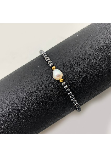 Bir Inci Siyahı Kadınlar Için Momiji Moda Gotik Bilezik Zarif Ayarlanabilir Doğal Taş Bilezik Fransız Romantik Çift Bileziği 2021 (Yurt Dışından)