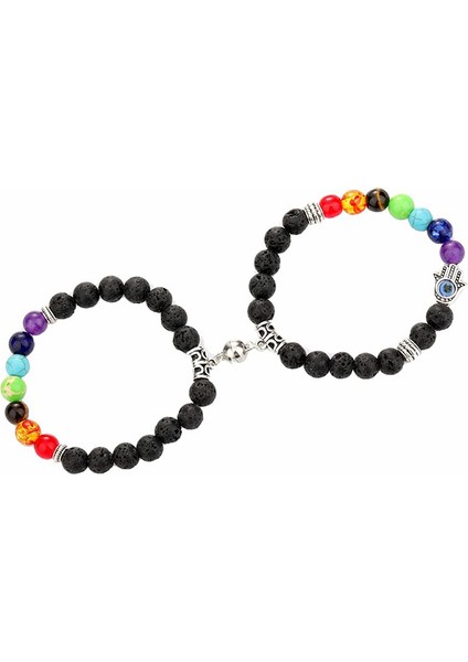 35 Numara 2021 Yeni Moda Doğal Beyaz Halit Taşı Boncuk Bilezikler Manyetik Kalp Şekilli Çift Bilezik Mesafe Taş Bileziği Takı Hediye (Yurt Dışından)