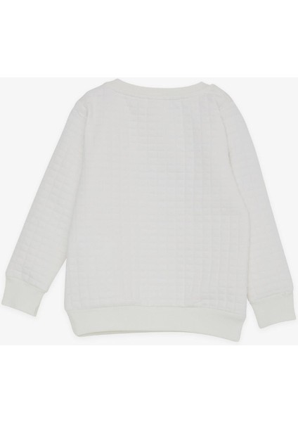 Kız Çocuk Sweatshirt Pullu Yazı Baskılı 1.5-5 Yaş, Kırık Beyaz fiyatları