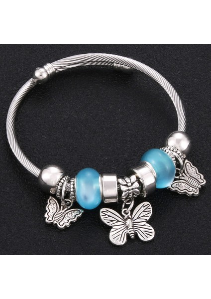 0056BE Yusufçuk Sevgi Trendy Elastik Metal Boncuklu Bilezik Takı 6 Renk Yılan Zinciri Bilezik Boncuklu Bilezik Fit Takı (Yurt Dışından)
