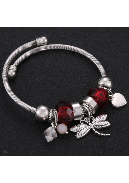0056BE Yusufçuk Sevgi Trendy Elastik Metal Boncuklu Bilezik Takı 6 Renk Yılan Zinciri Bilezik Boncuklu Bilezik Fit Takı (Yurt Dışından)