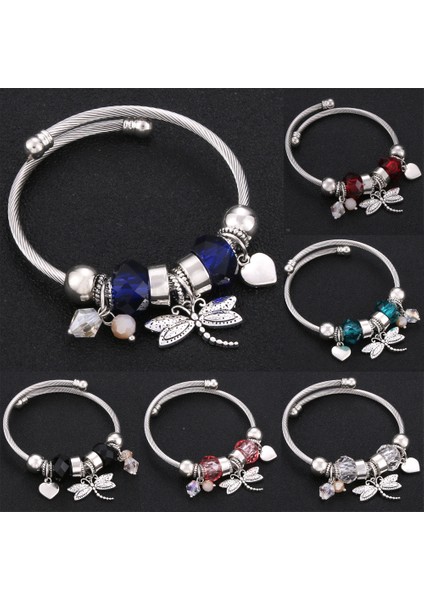 0056BE Yusufçuk Sevgi Trendy Elastik Metal Boncuklu Bilezik Takı 6 Renk Yılan Zinciri Bilezik Boncuklu Bilezik Fit Takı (Yurt Dışından)