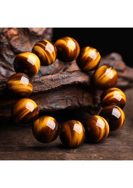 19CM Tarzı 12 mm 5A Moda Kaplan Gözü Boncuk Bileklik Erkekler Yüksek mm Doğal Taş Şans Bilezikler Kadınlar El Yapımı Takı Hediye (Yurt Dışından) fırsatları