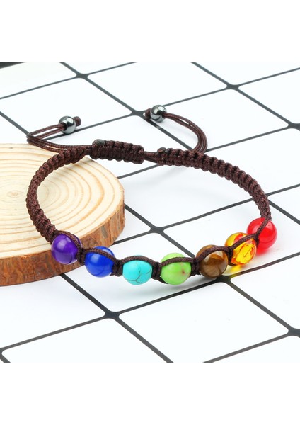 Gri Yumuşak Ip Kadın Erkek Ayarlanabilir Takı Için 7 Çakra Şifa Boncuklu Bilezik Reiki Dua Dengesi Bilezik El Yapımı Örme Bilezikler (Yurt Dışından) indirimleri