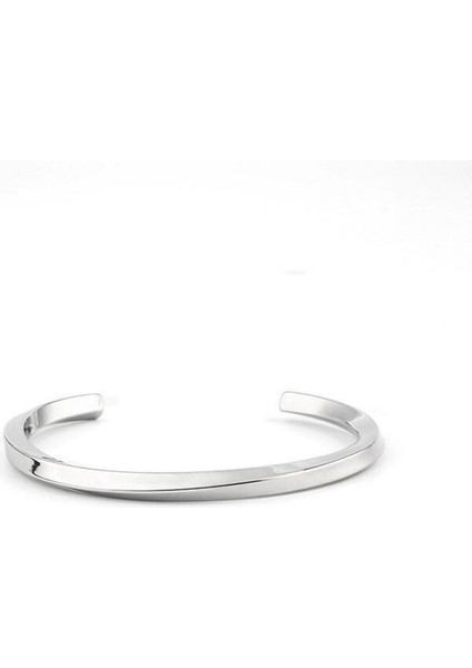 16CM-18CM Tarzı Çelik Kadınlar Için Paslanmaz Çelik C Şekilli Bilezikler Moda Titanyum Çelik Kol Bileziği Türü C Örme Bilezikler (Yurt Dışından)