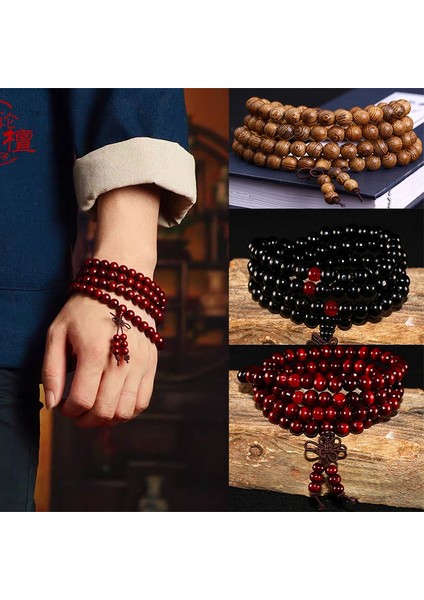 E Boncuklu Bilezik Doğal Sandal Ağacı Budist Buddha Meditasyon Ahşap Dua Boncuklu Mala Bilezik Kadın Erkek Takı Bijuteri (Yurt Dışından) fırsatları