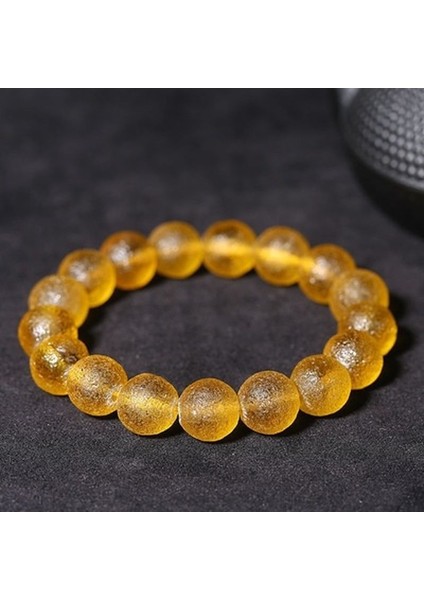 Sarı 8mm Doğal Meteorit Bileklik Enerji Takısı Yeşil Peridot Kadın Erkek Çek Cumhuriyeti Moldivit Taş Esnek Buddha Bileklik (Yurt Dışından)