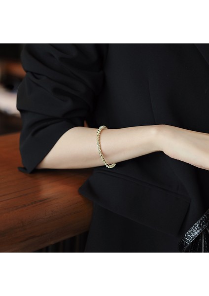 54-56MM Tarzı Altın Rengi Kore Yeni Tasarım Moda Takı Basit Metal Bakır Sarma Açık Bilezik Şık Kadınların Günlük Yüz Eşleştirme Aksesuarları (Yurt Dışından) fırsatları