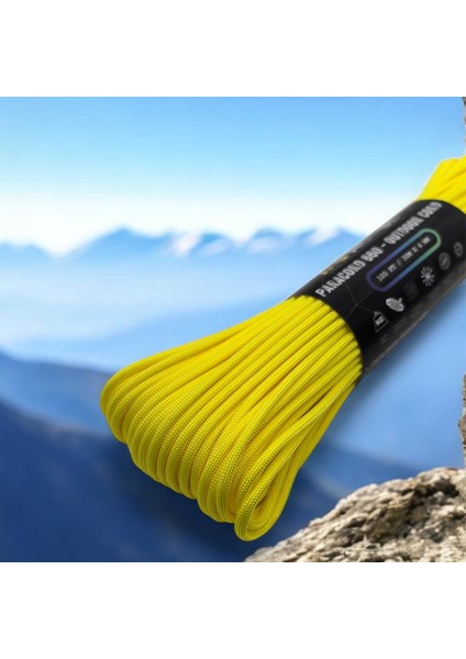 Polyester Paracord Ip 4 mm Sarı Renk 30 Metre