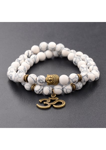 226-7 Çekicilik Retro Buddha Boncuk Bileklik Erkek Siyah Doğal Taş Çakra Bilezikler Erkek Bileklik Bilezik Homme AB226 (Yurt Dışından) fırsatları