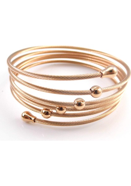 Gül Altın Rengi Yeni Sarı Altın Renkli Telli Örgü El Bileziği Şık Bileklikler Parfümlü Kadınlar Için Moda Takılar Pulseiras Bijuteri (Yurt Dışından)