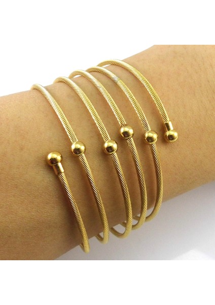 Gül Altın Rengi Yeni Sarı Altın Renkli Telli Örgü El Bileziği Şık Bileklikler Parfümlü Kadınlar Için Moda Takılar Pulseiras Bijuteri (Yurt Dışından) modelleri