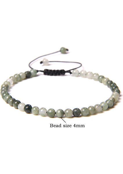 Harita Taşı Kadın Erkek Için Doğal Taş Boncuklu Örme Bilezik Labradorit Lava Agat Bilezik (Yurt Dışından) fiyatları