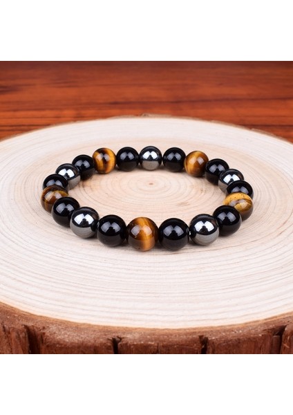 10 mm Tarzı No.4 Boyutu Kaplan Gözü ve Hematit Bileklik Erkek Doğal Obsidiyen Boncuklu Kadınlar Için Koruma Manyetik Sağlık Takı Pulsera (Yurt Dışından) indirimleri