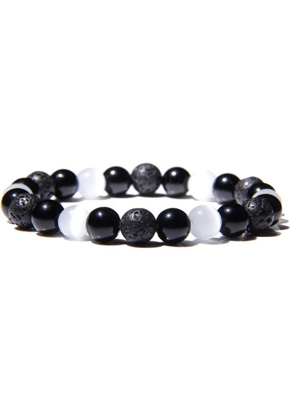 21CM Tarzı No.3 Boyutu Yeni Doğal Obsidyen Hematit Kaplan Gözü Boncuklu Bilezik Erkekler Için Manyetik Sağlık Koruma Kadınlar Ruh Takı Pulsera Hombre (Yurt Dışından)
