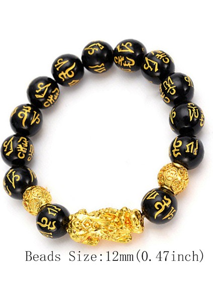 Siyah Pixiu Iyi Şans Bileklikleri Tibet Budizmi Obsidiyen Taş Boncuklar Cinsiyetler Arası Bileklik Kadınlar Erkekler Takı Hediye (Yurt Dışından) fiyatları