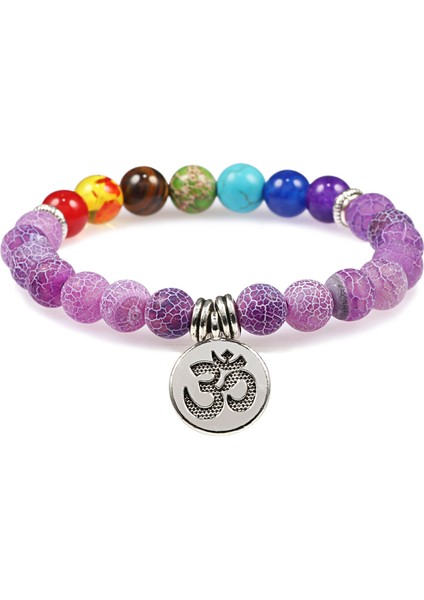 Mor-Kolye 7 Çakra Bileklik Doğal Lava Taşı Ahşap Boncuk Kolye Bilezikler Buddha Dua Iyileşme Dengesi Şans Yoga Takı Hediye (Yurt Dışından)