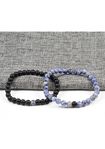 Mavi Takım Sıcak ve Kaplan Gözü Siyah Lava Doğal Taş Boncuklu Bileklikler Çiftler Mesafe Bileklik Enerji Elastik Halat Malakit Takı (Yurt Dışından) fırsatları