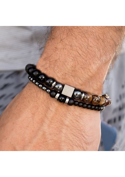 No.8 Boyutu 2020 Yeni Moda Erkek Bilezik Setleri Trendy El Yapımı Doğal Taş Boncuklu Bileklik Erkek Takı Hediye Pulsera Hombre (Yurt Dışından)