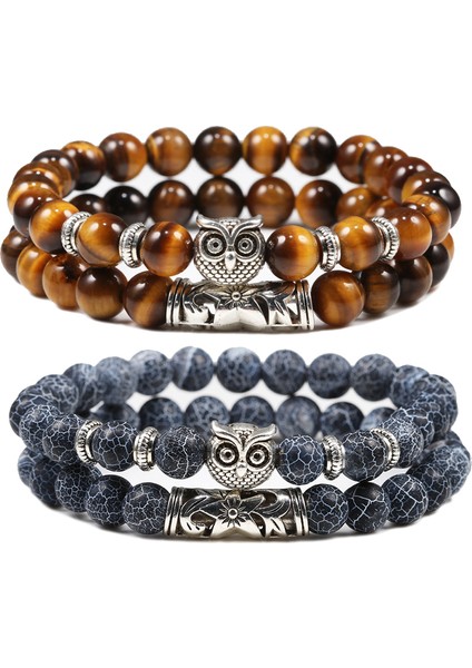 Lav Taşı Siyah Lav Taşı Kaplan Gözü Hava Taşlı Bilezikler Klasik Baykuş Boncuklu Doğal Şans Bileziği Kadınlar ve Erkekler Için Yoga Takı (Yurt Dışından) fiyatları