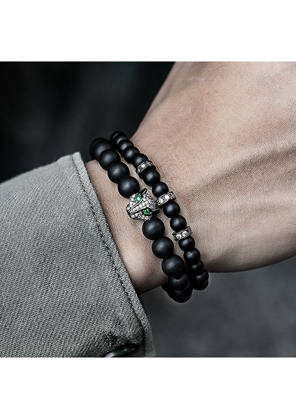 No.18 Beden 2 Parça Taç Erkek Bilezik Set Moda Altın Renk El Yapımı Yeni Strand Taş Boncuk Bilezik Erkek Takıları Için Pulsera Hombre (Yurt Dışından) indirimleri