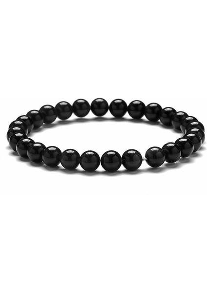 6mm Siyah Akik Doğal Taş Zincir Bilezik 8mm Reiki Şifa Pembe Kuvars Aventurin Akik Gül Kristal Dikdörtgen Çubuk Şans Bilezikler (Yurt Dışından)