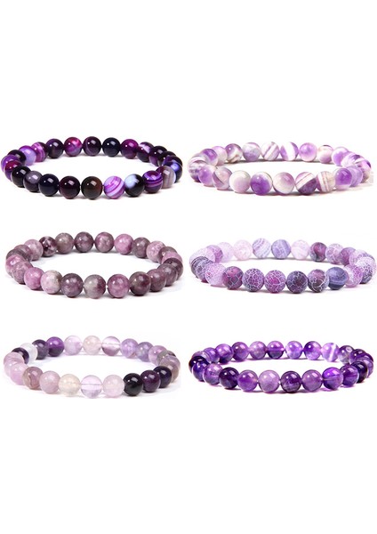 19CM Tarzı 16.ametist Kadın Erkek Için Doğal Mor Ametist Akik Kalsedon Taş Boncuk Bilezik Takı Hediye (Yurt Dışından) indirimleri