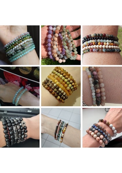 6 mm Stil Karpuz Taşı El Yapımı Esnek Bileklik Erkek mm Doğal Siyah Agat Lav Taşı Boncuk Bileklik Kadınlar Reiki Çakra Pulsera Takı (Yurt Dışından) fiyatları