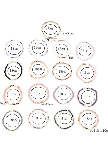 No.13 Boyutu Kadınlar Için Düğün Partisi Altın Rengi Akrilik Bakır Boncuk Bilezikler Mücevherler (Yurt Dışından)