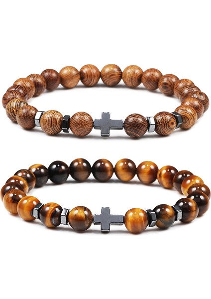 19CM Tarzı Siyah Desen Dua Erkek Doğal Taş Ahşap Boncuk Tespih Hematit Haç Bilezik Oniks Meditasyon Bileklik Kadın Yoga Takı Homme Pulsera (Yurt Dışından) fiyatları
