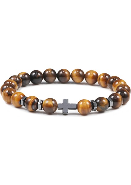 19CM Tarzı Siyah Desen Dua Erkek Doğal Taş Ahşap Boncuk Tespih Hematit Haç Bilezik Oniks Meditasyon Bileklik Kadın Yoga Takı Homme Pulsera (Yurt Dışından) fırsatları