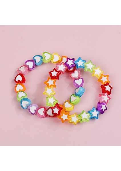 DKBB0184 Makersland Sevimli Kalp Yıldız Boncuk Bilezik Çocuk Prenses El Takılar Şıklık Bileklik Kız Yeni (Yurt Dışından) fiyatları